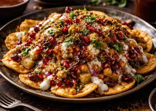 Chaat Papri Indian Street Snack Nachos