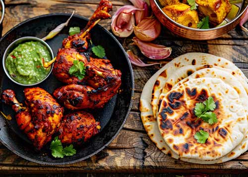 Half Tandoori Chicken with Naan