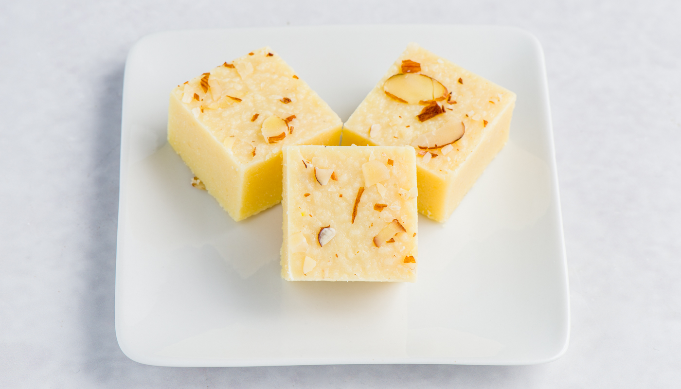 Badam Burfi (badam ontop)